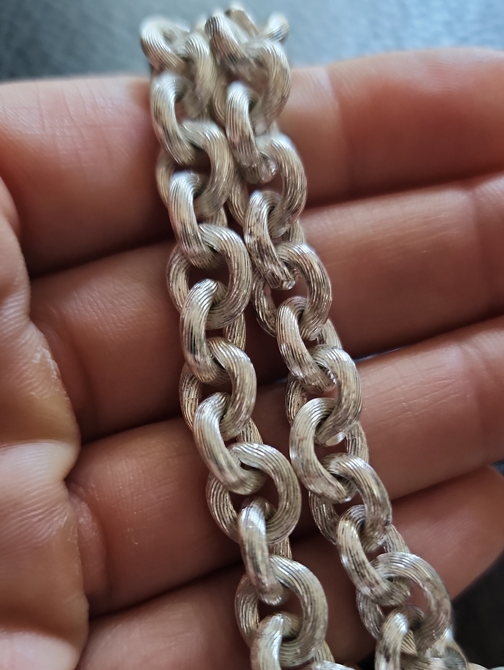 Silver-Tone Monet Chain Necklace - Classic Link Design